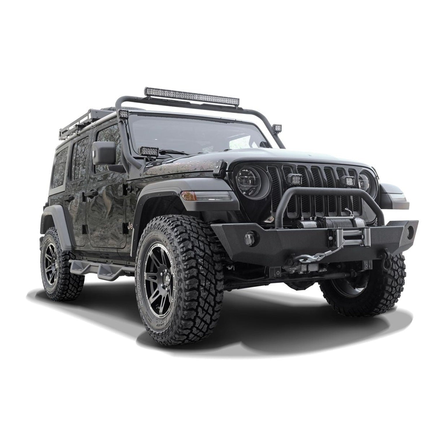Schwellerrohre schwarz matt für Jeep Wrangler JL 4-Türer – Bild 1