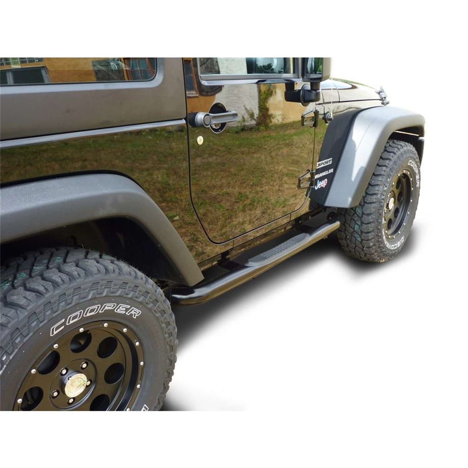 Schwellerrohre schwarz Ø 76 mm für Jeep Wrangler JK 2-Türer – Bild 1
