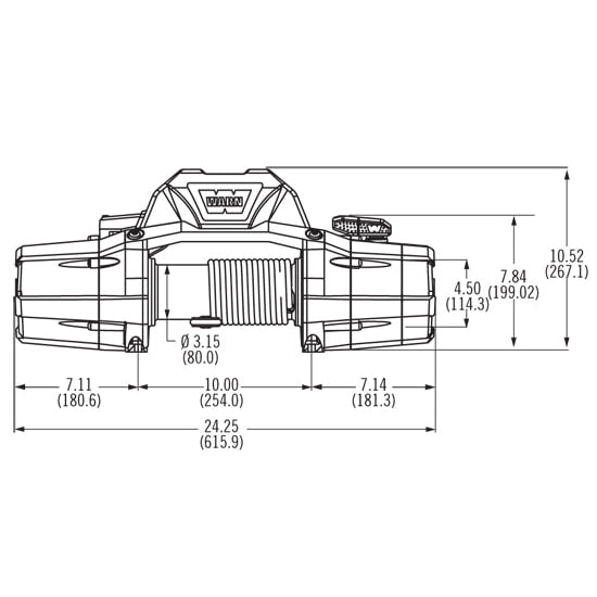 SEILWINDE WARN ZEON 8 12V 3.600 KG ZUGKRAFT - Entry Level