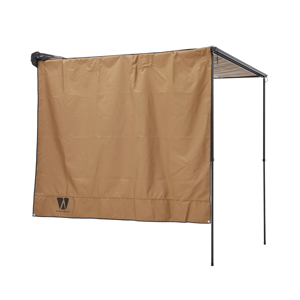 Seitenmarkise Wand Vickywood Goldbraun aus Ripstop Polyester