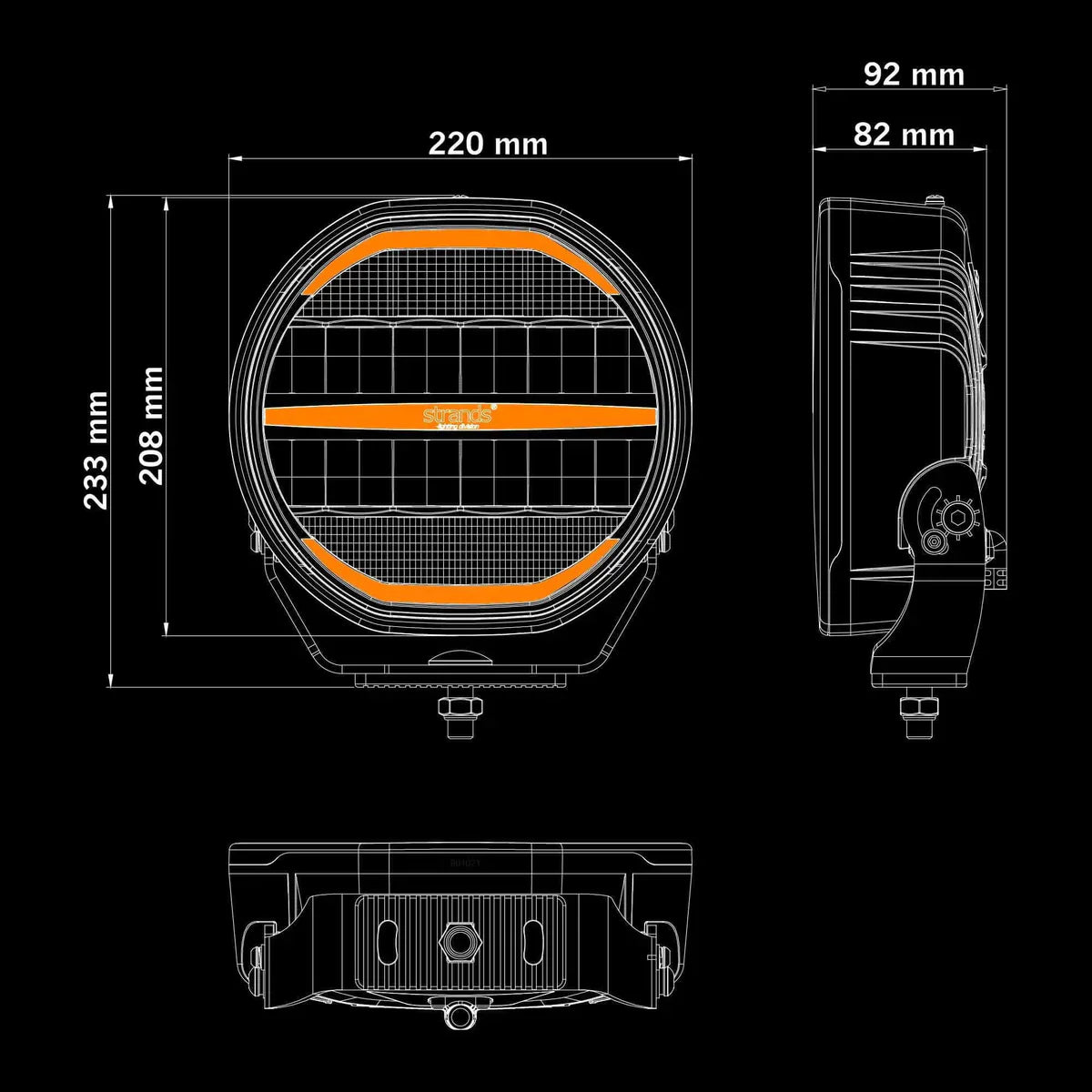 Strands NUUK D-LINE DRIVING LIGHT 9″ – Fernscheinwerfer