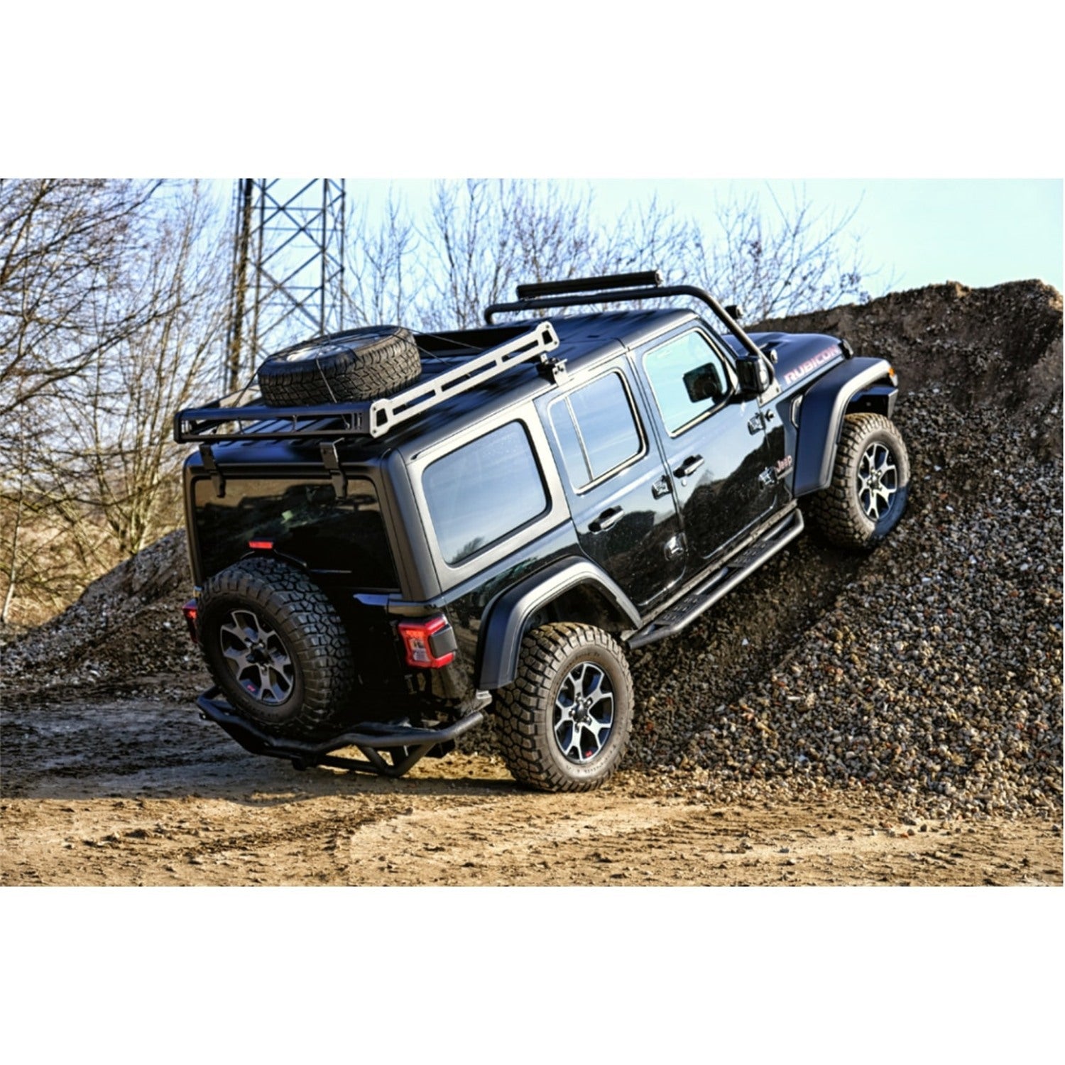 Trittbretter schwarz für Jeep Wrangler JL 4-Türer und 4xe – Bild 4