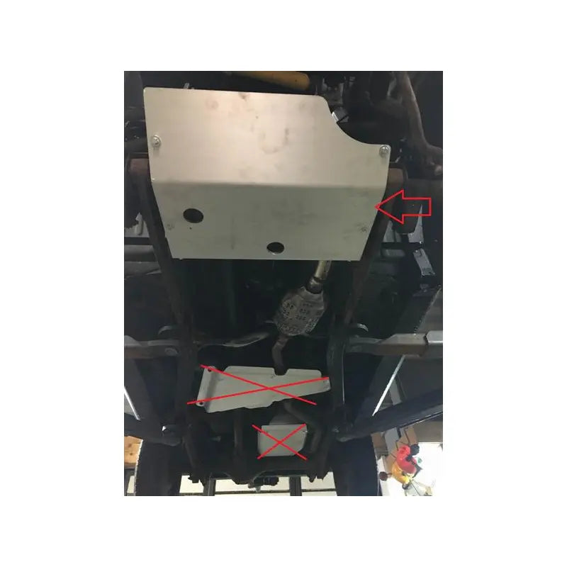Unterfahrschutz für SUZUKI Jimny I Typ FJ LENKGESTÄNGE / ÖLWANNE / DIFFERENTIAL / VORNE aus 8 mm Aluminium von Trekfinder