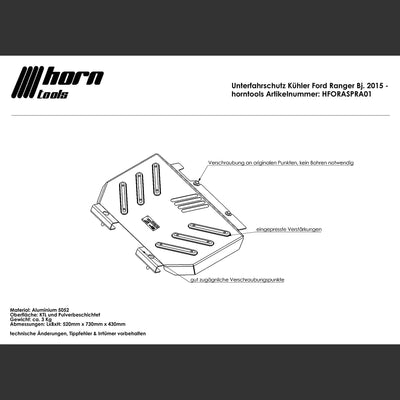 Unterfahrschutz SET - Tank AdBlue Motor Getriebe Kühler