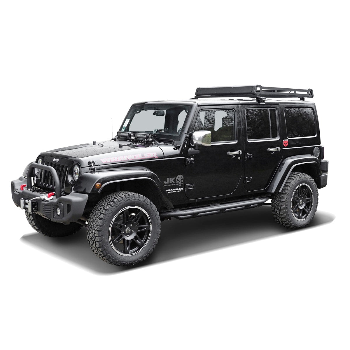 Dachträger Blackrock schwarz Aluminium für Jeep Wrangler JL 