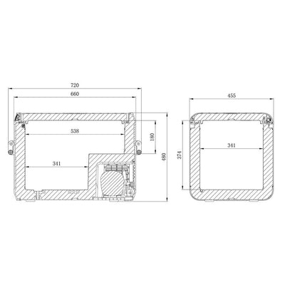 Dometic Kompressor Kühlbox und Gefrierbox CFX3-55 - 