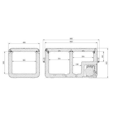 Dometic Kompressor Kühlbox und Gefrierbox CFX3-75DZ - 