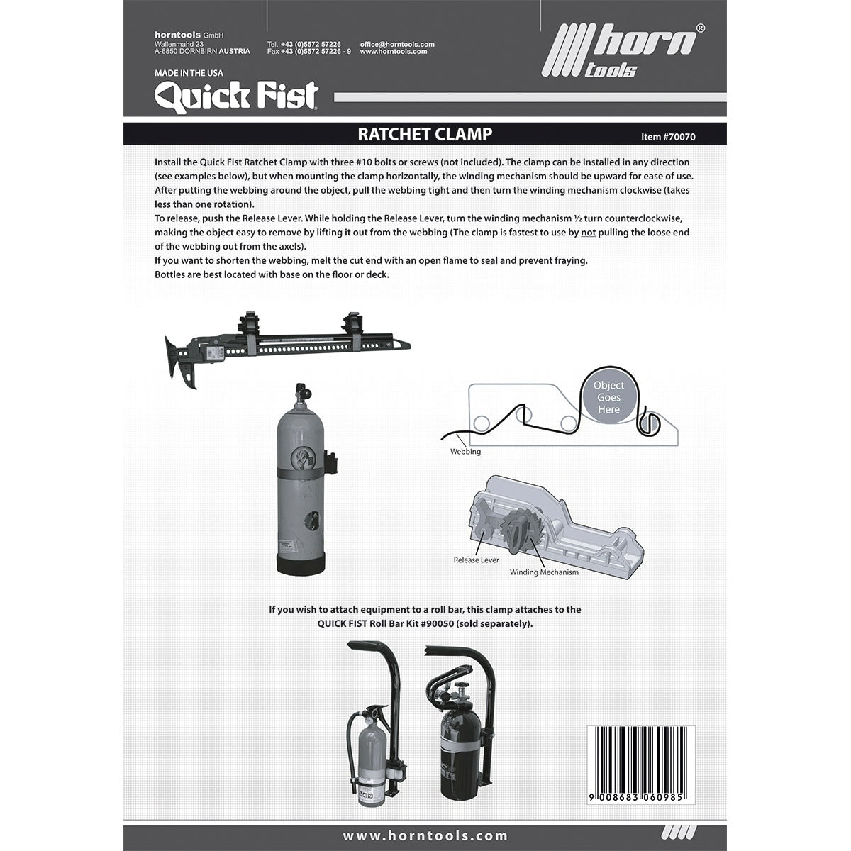 Quick Fist 12-203mm Schnell Spann System Gurthalter