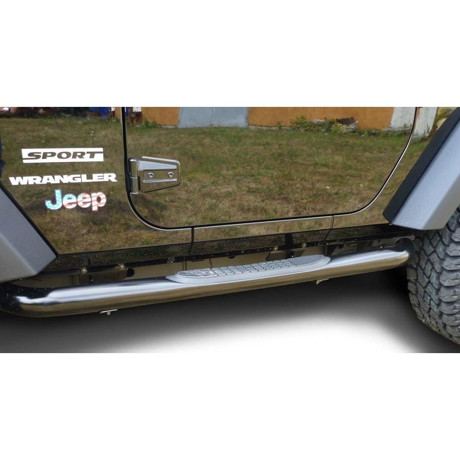 Schwellerrohre schwarz für Jeep Wrangler JK 2-Türer -